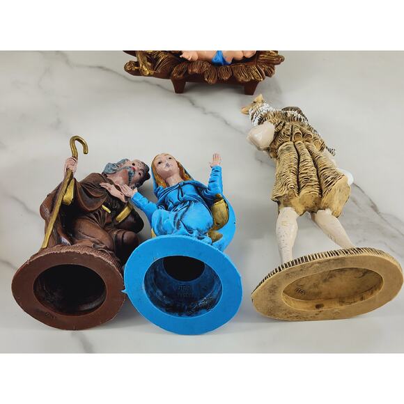 Nativity Joseph Mary Jesus Three Kings Shepherd Animal Angel Made in Italy x14 - Picture 13 of 16